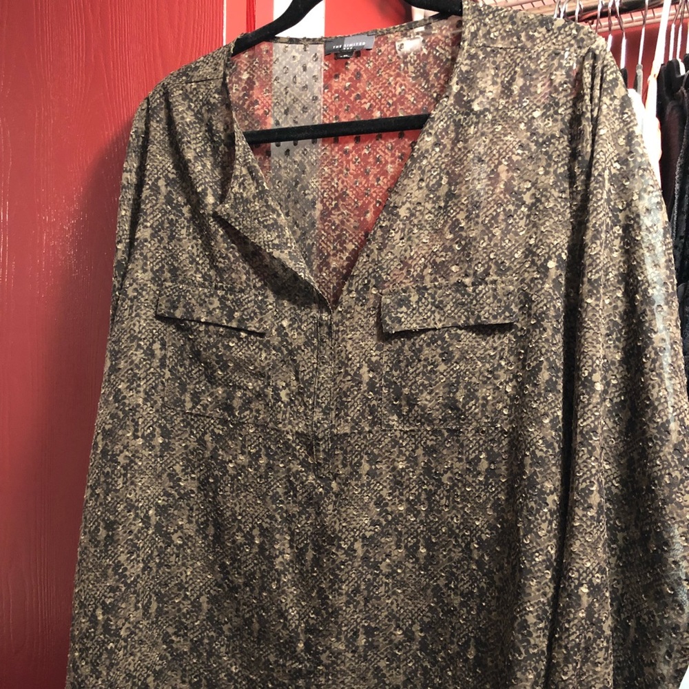 Sheer patterned blouse
